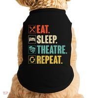 Eat Sleep Theatre Repeat Actor Theater Lover Gift Doggie Tank thumb 0