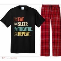 Eat Sleep Theatre Repeat Actor Theater Lover Gift Pajama Set thumb 0
