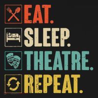 Eat Sleep Theatre Repeat Actor Theater Lover Gift Mousepad thumb 1
