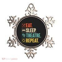 Eat Sleep Theatre Repeat Actor Theater Lover Gift Ornament thumb 0
