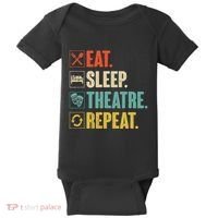 Eat Sleep Theatre Repeat Actor Theater Lover Gift Baby Bodysuit thumb 0