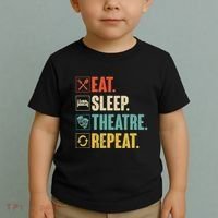 Eat Sleep Theatre Repeat Actor Theater Lover Gift Toddler T-Shirt thumb 2