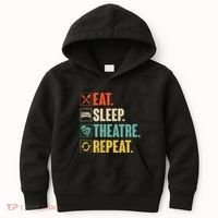 Eat Sleep Theatre Repeat Actor Theater Lover Gift Kids Hoodie thumb 0