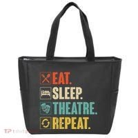 Eat Sleep Theatre Repeat Actor Theater Lover Gift Tote Bag thumb 0