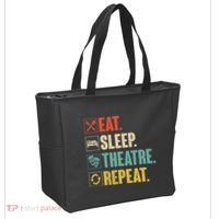 Eat Sleep Theatre Repeat Actor Theater Lover Gift Tote Bag thumb 2