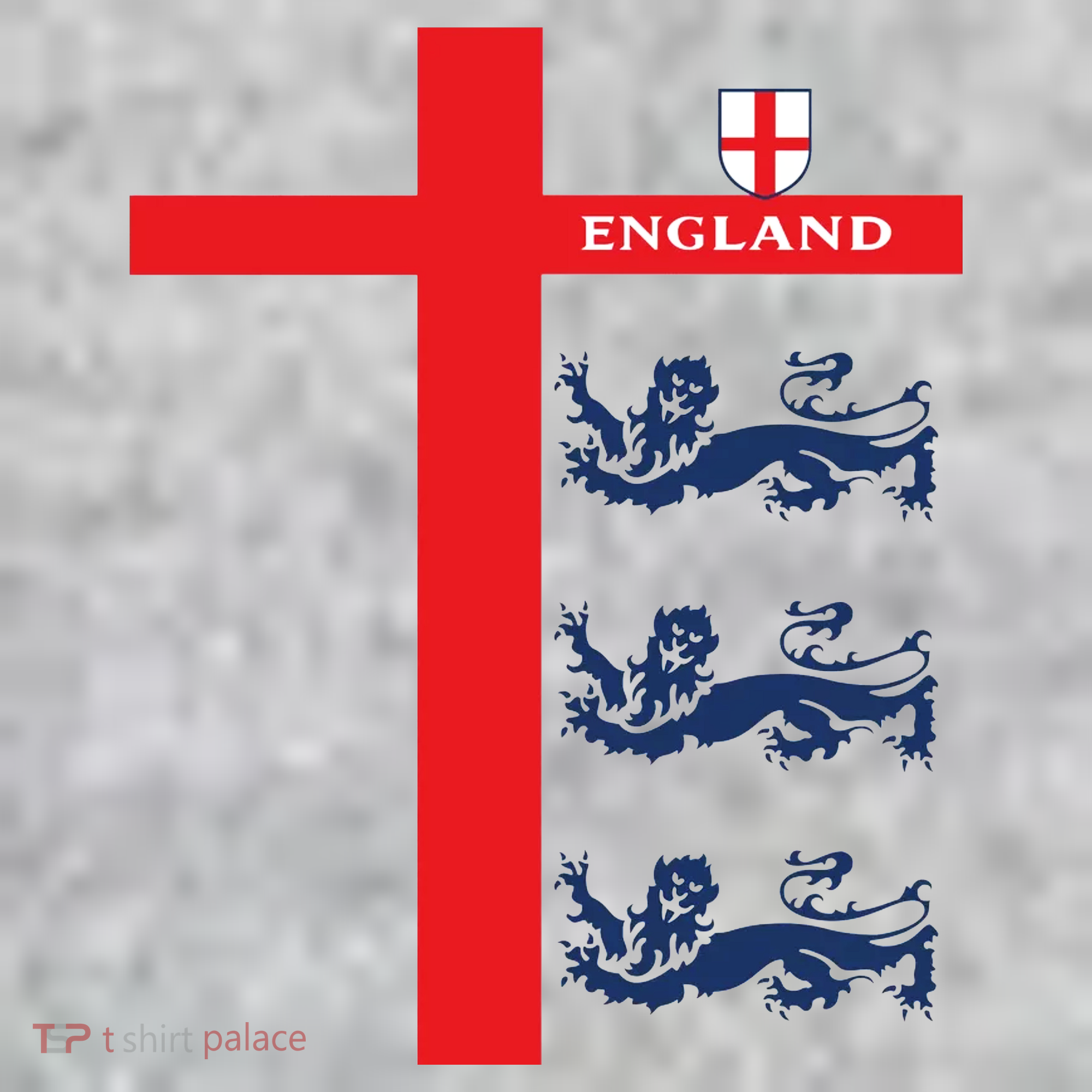 England Soccer Three Lions Flag Long Sleeve Shirt
