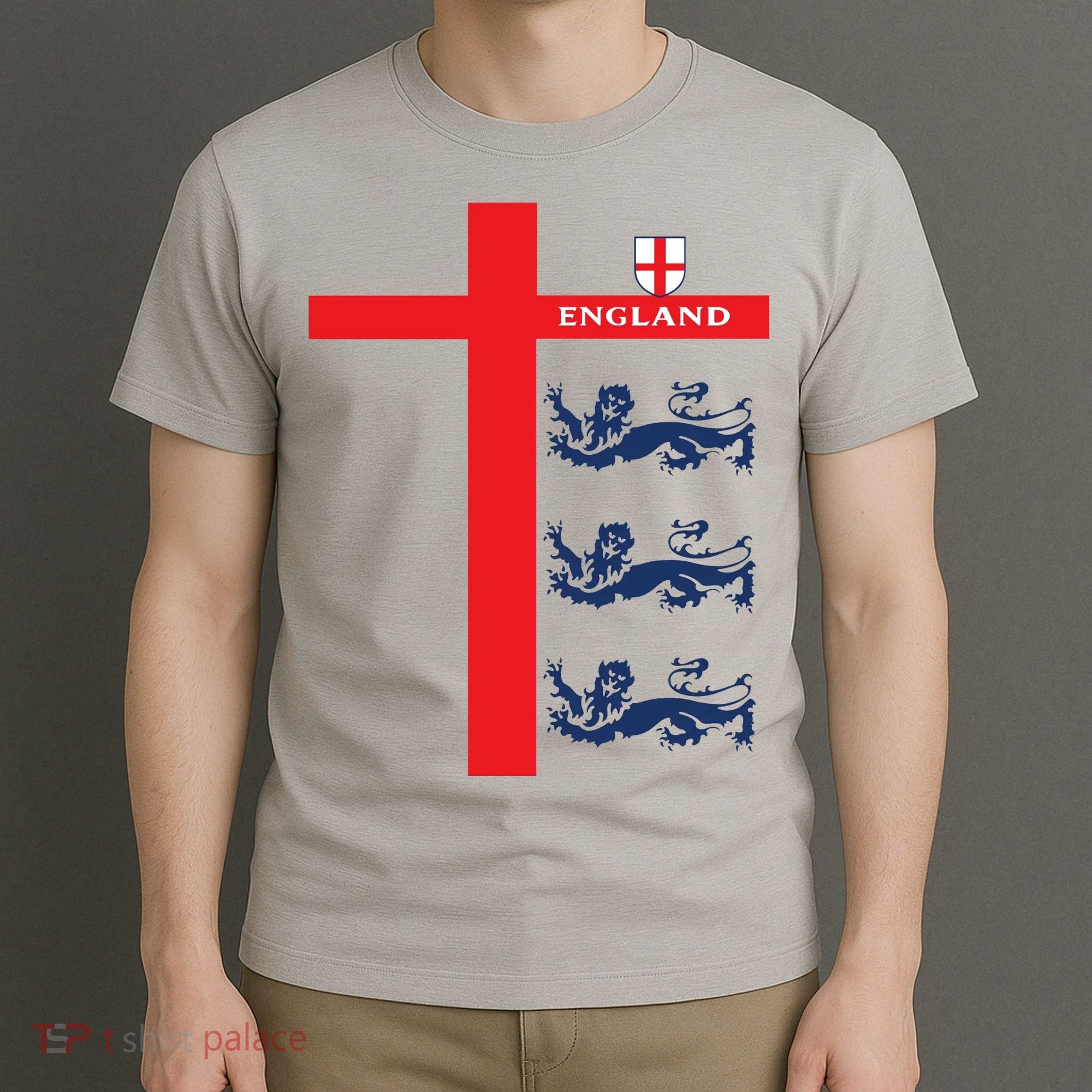 England Soccer Three Lions Flag T-Shirt