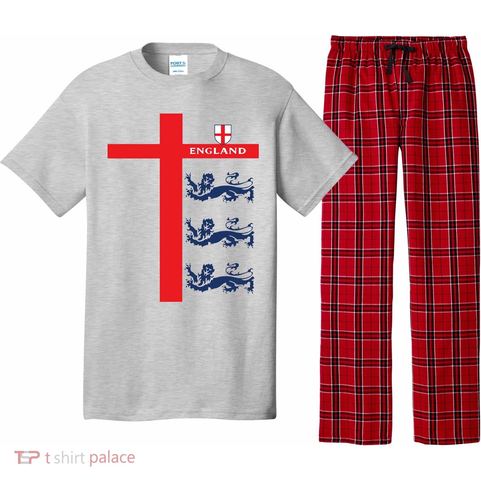 England Soccer Three Lions Flag Pajama Set