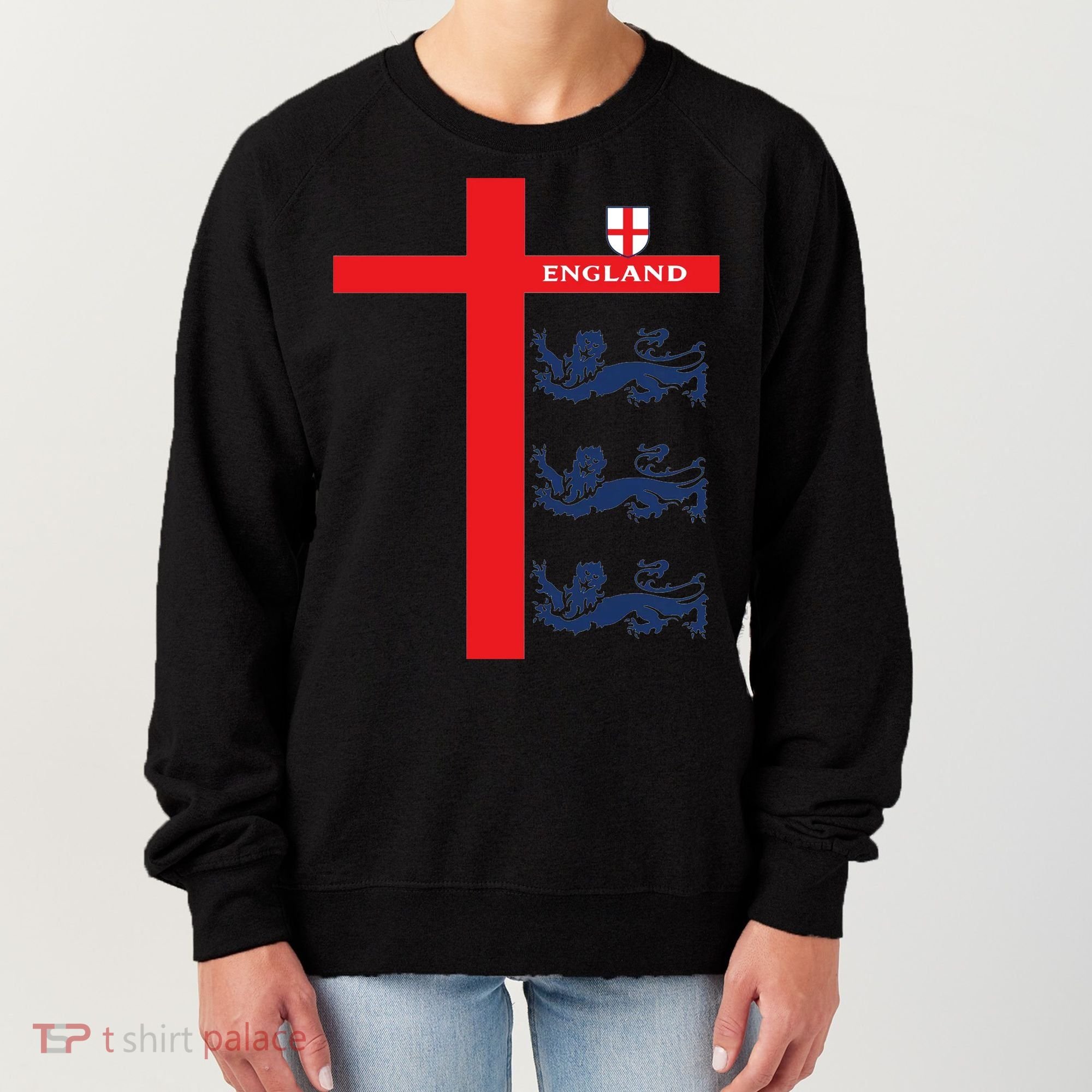 England Soccer Three Lions Flag Women's Sweatshirt