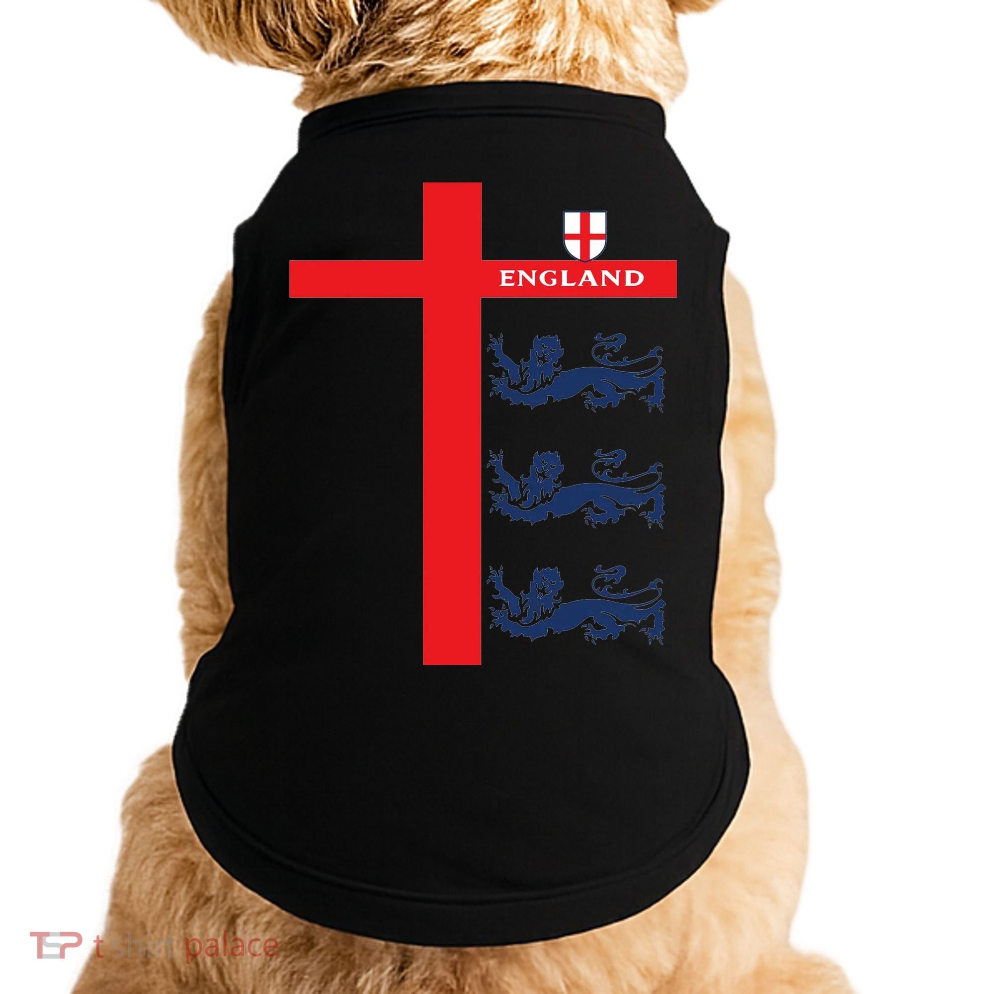 England Soccer Three Lions Flag Doggie Tank