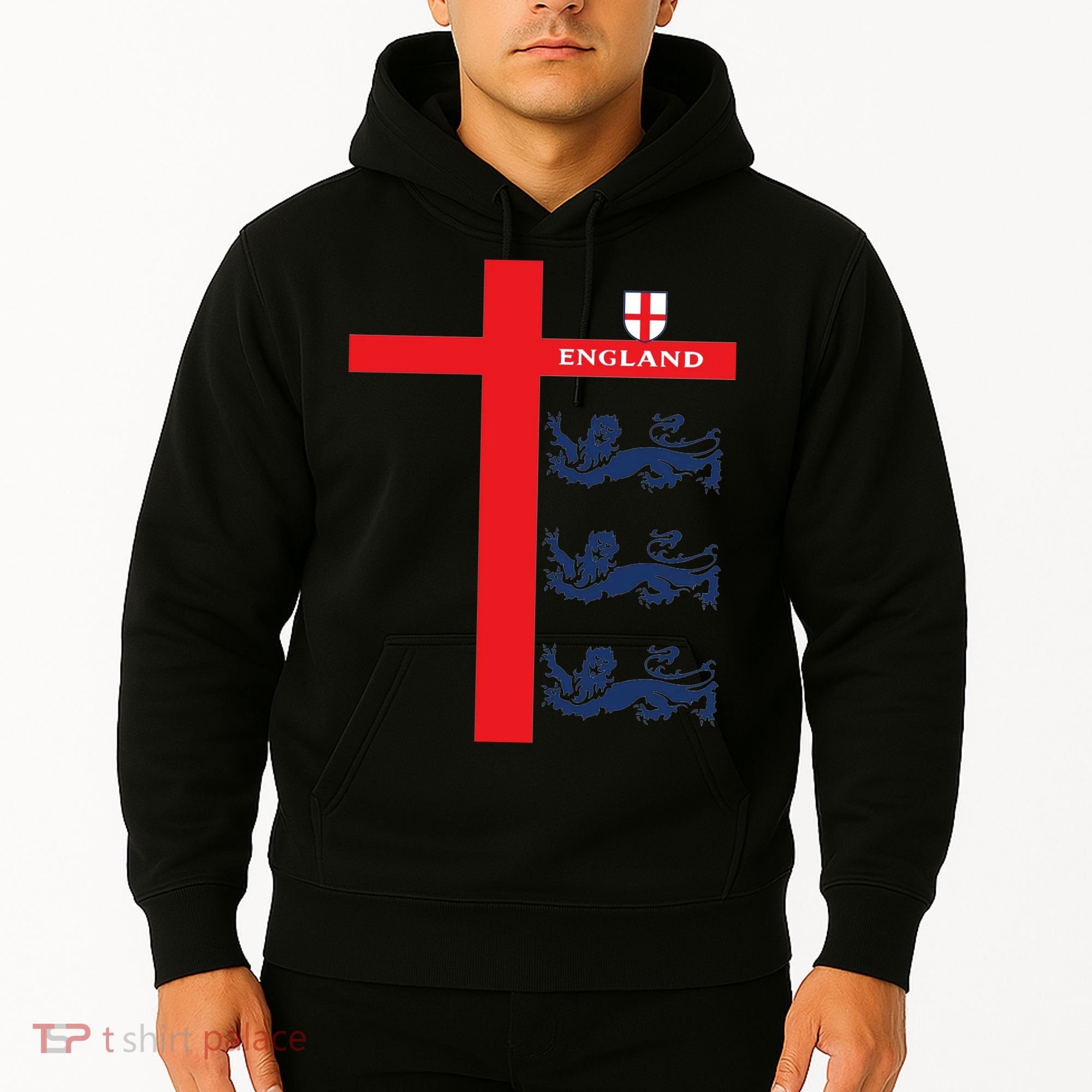 England Soccer Three Lions Flag Hoodie