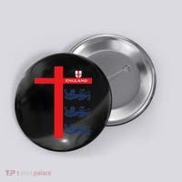 England Soccer Three Lions Flag Button thumb 0