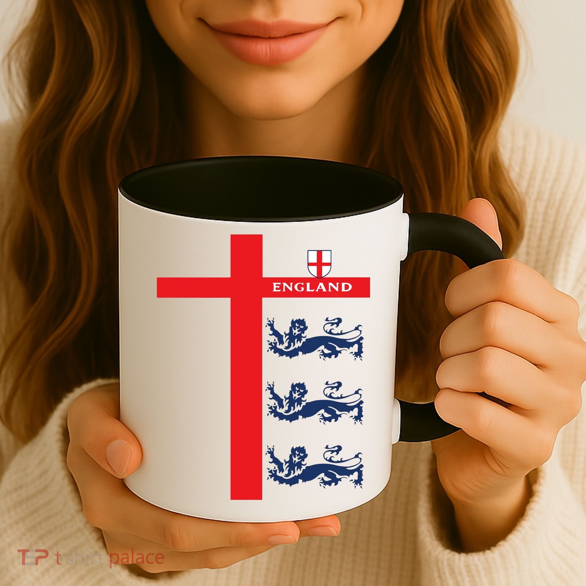 England Soccer Three Lions Flag Coffee Mug
