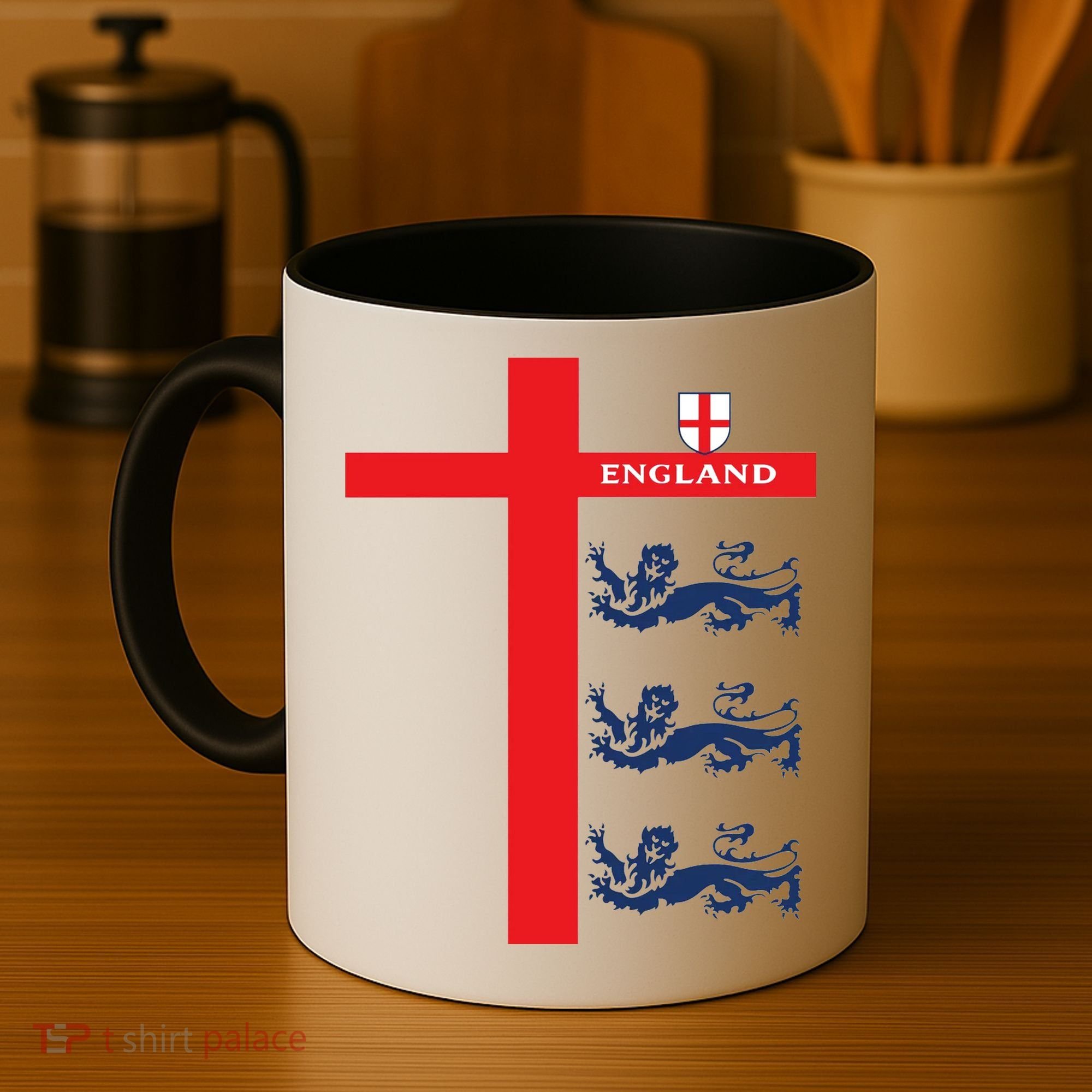 England Soccer Three Lions Flag Coffee Mug