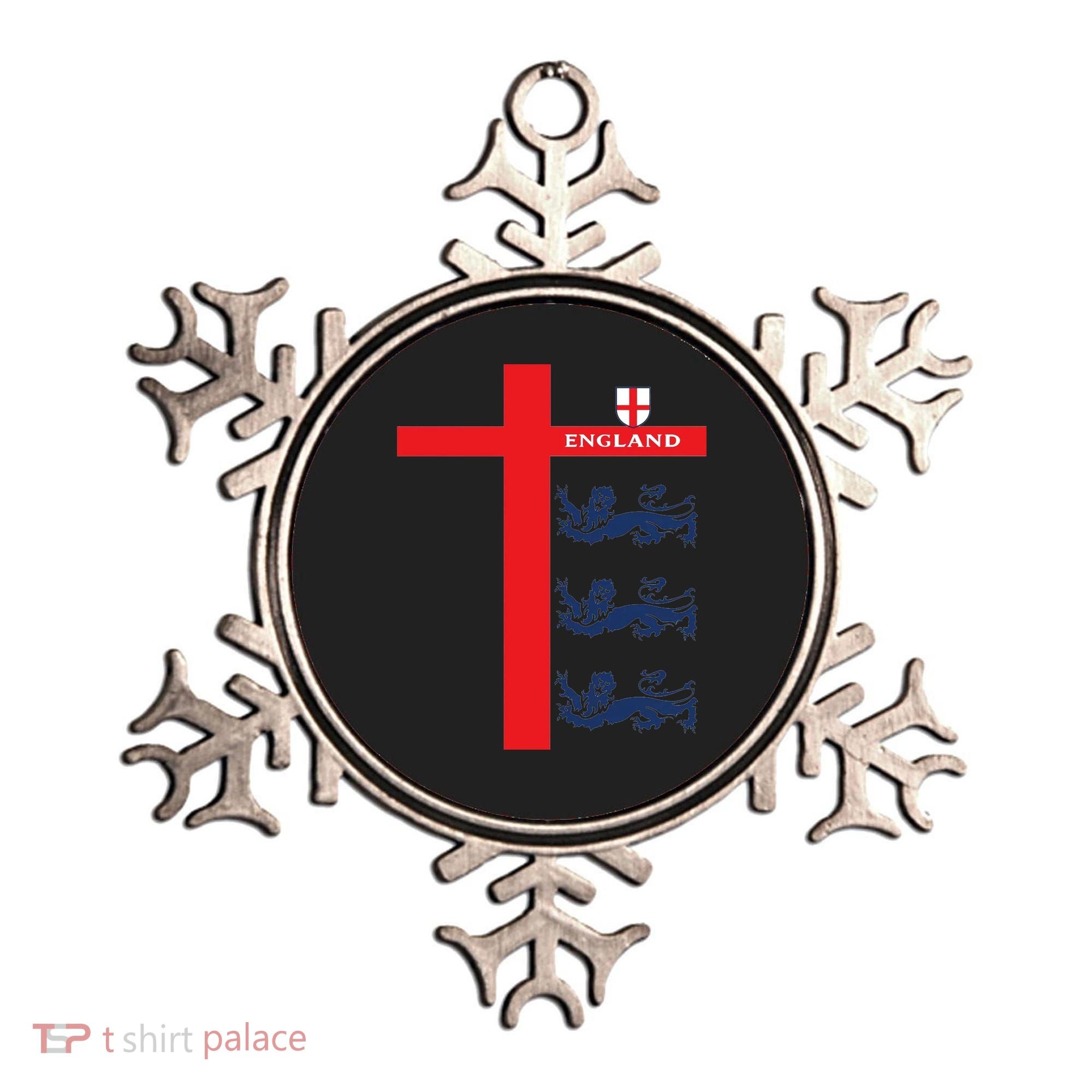 England Soccer Three Lions Flag Ornament