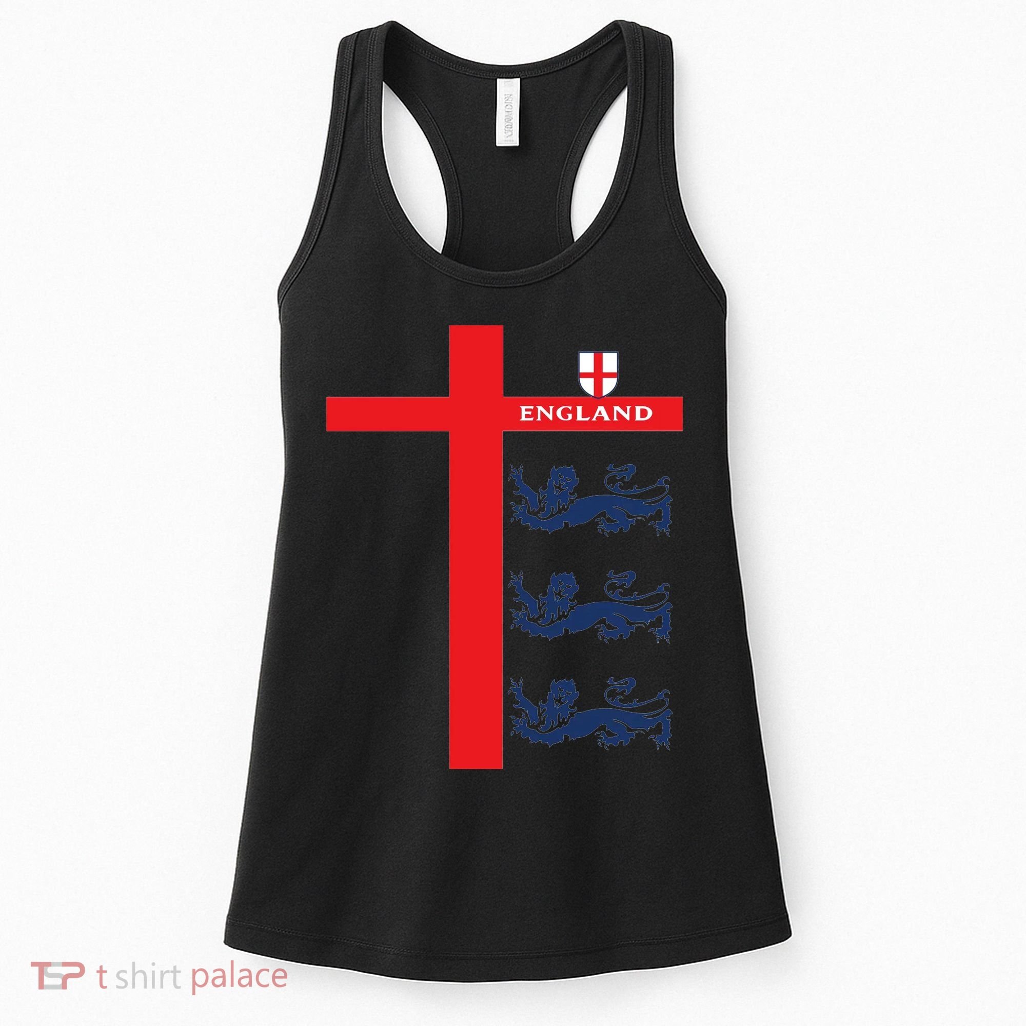 England Soccer Three Lions Flag Women's Tank Top
