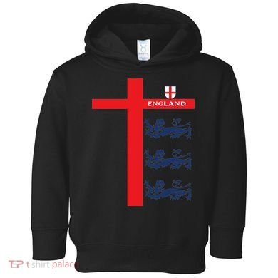 England Soccer Three Lions Flag Toddler Hoodie