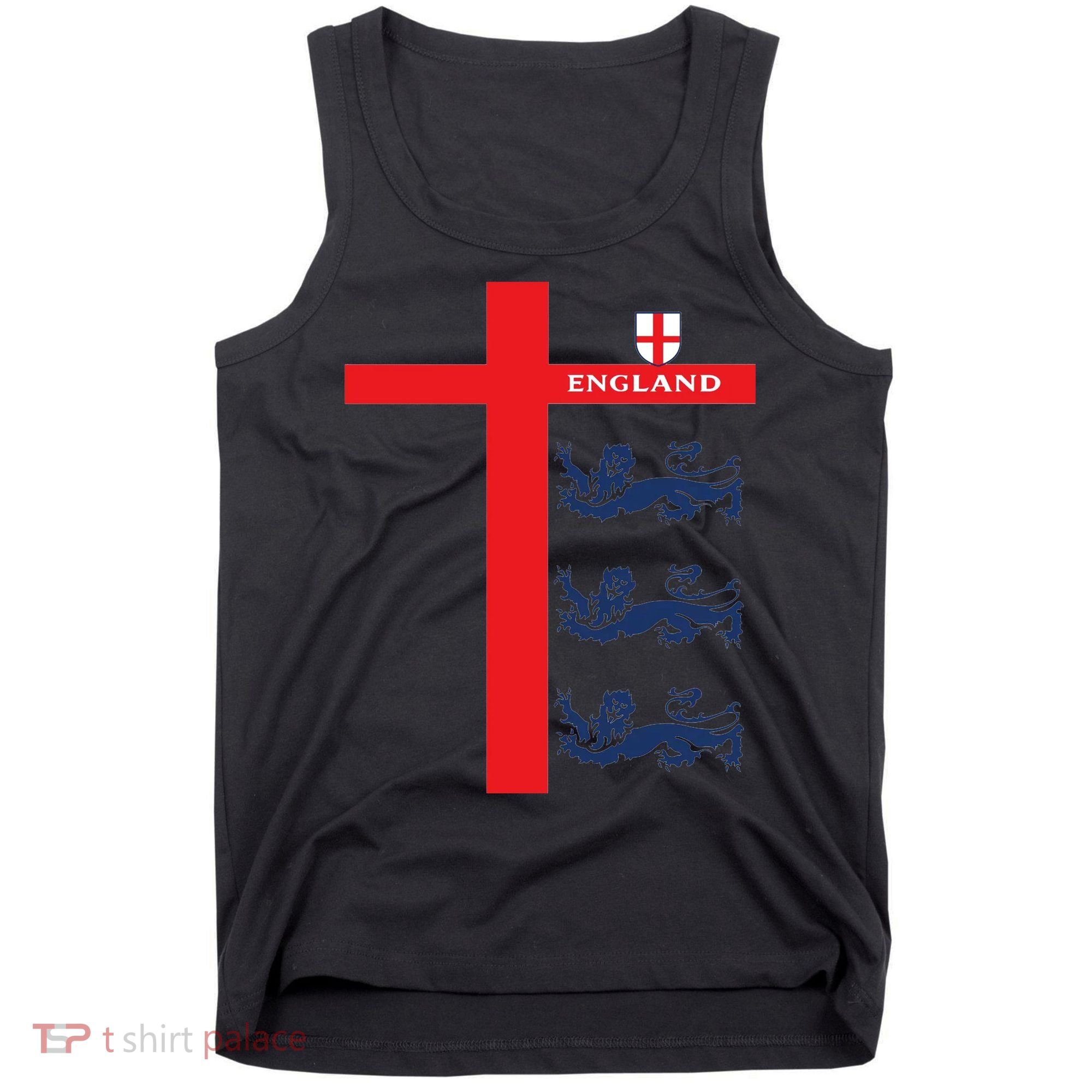 England Soccer Three Lions Flag Tank Top
