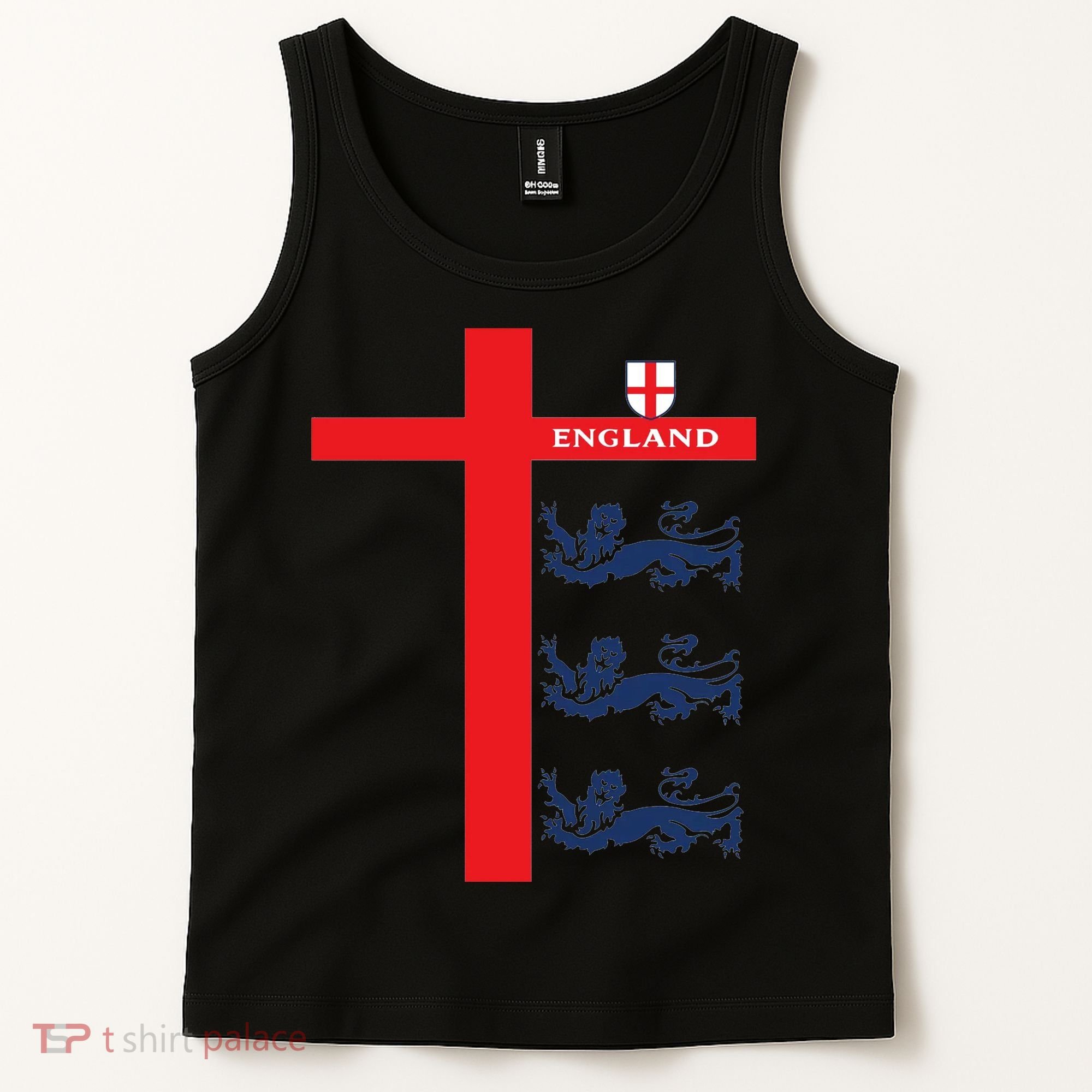 England Soccer Three Lions Flag Tank Top