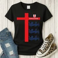 England Soccer Three Lions Flag Women's T-Shirt thumb 3