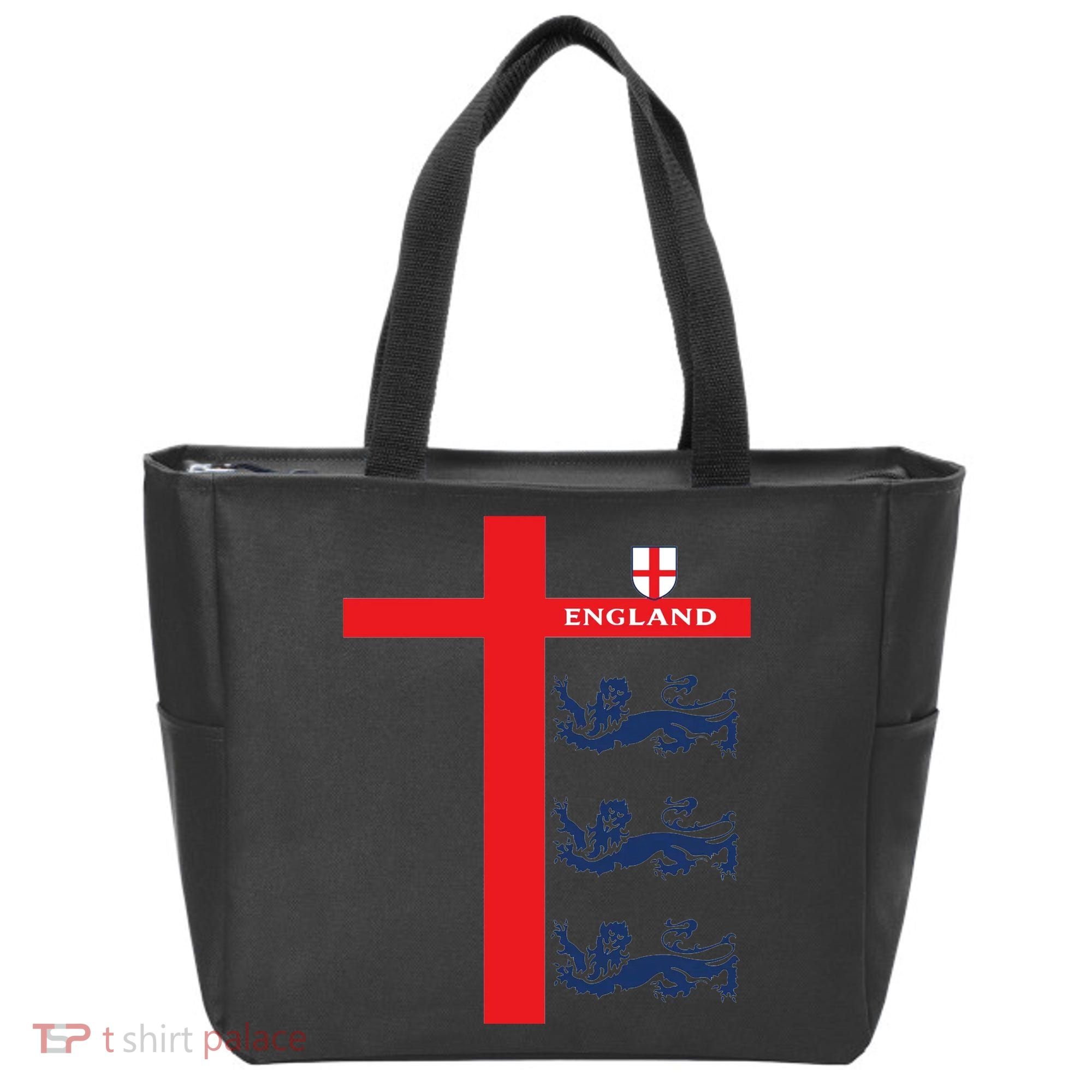 England Soccer Three Lions Flag Tote Bag