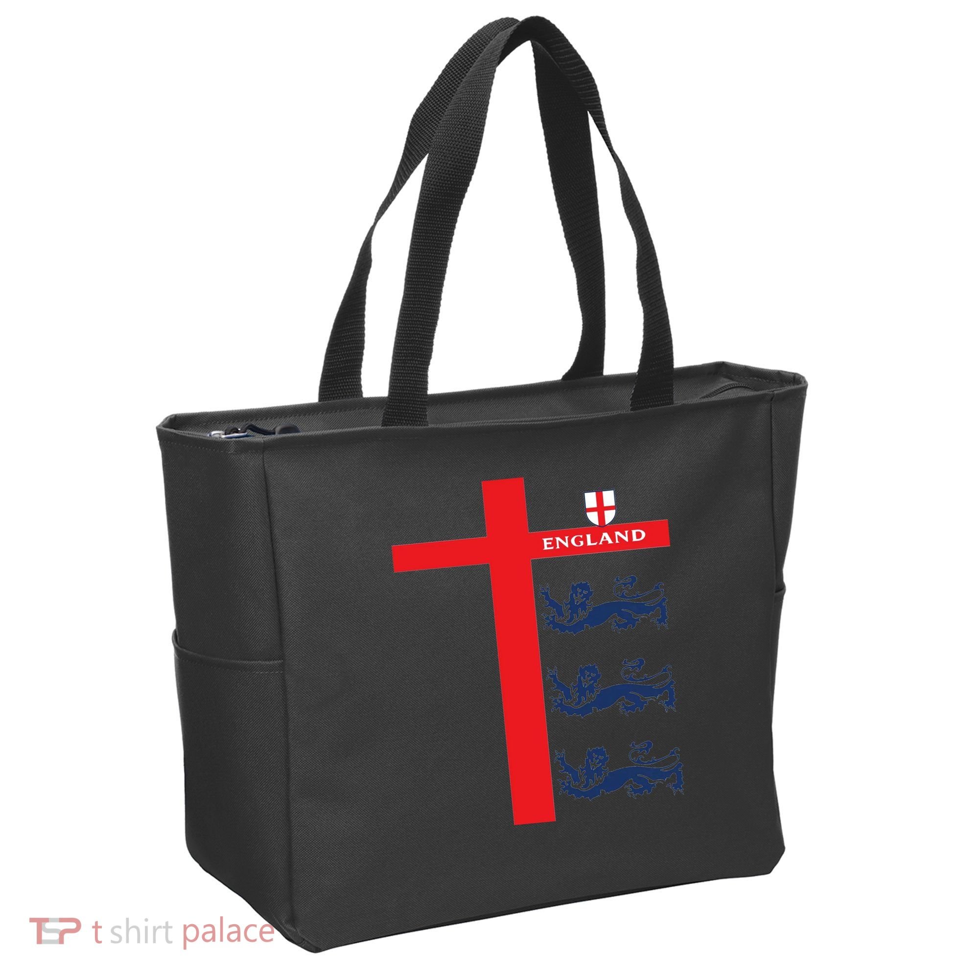 England Soccer Three Lions Flag Tote Bag