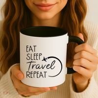 Eat Sleep Travel Repeat Vacation Coffee Mug thumb 3