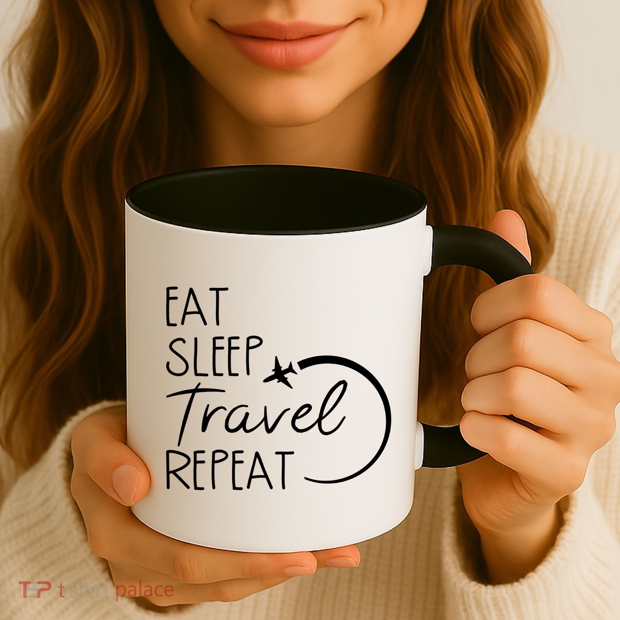 Eat Sleep Travel Repeat Vacation Coffee Mug