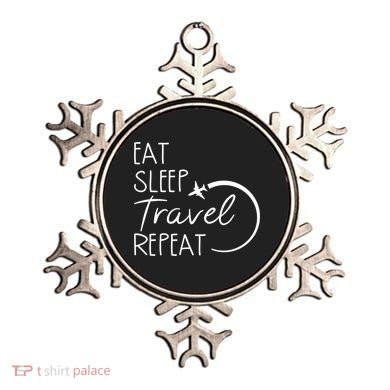 Eat Sleep Travel Repeat Vacation Ornament