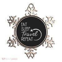 Eat Sleep Travel Repeat Vacation Ornament thumb 0