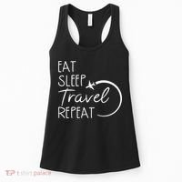 Eat Sleep Travel Repeat Vacation Women's Tank Top thumb 0