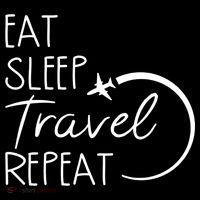 Eat Sleep Travel Repeat Vacation Baby Bodysuit thumb 2