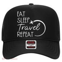 Eat Sleep Travel Repeat Vacation Hat thumb 0