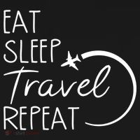Eat Sleep Travel Repeat Vacation Women's Long Sleeve Shirt thumb 2