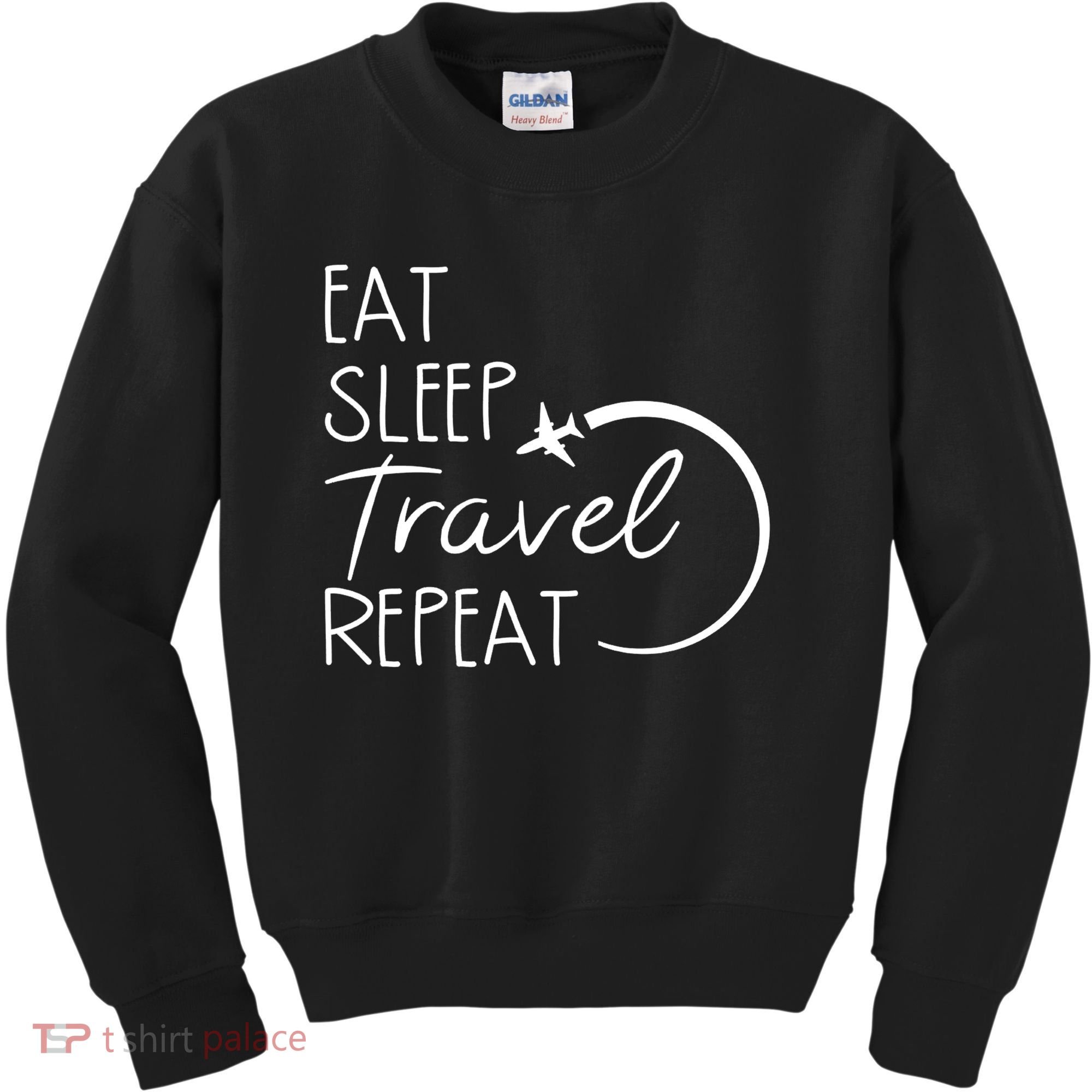 Eat Sleep Travel Repeat Vacation Kids Sweatshirt