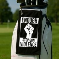 Enough Stop The Violence Fist Golf Towel thumb 2