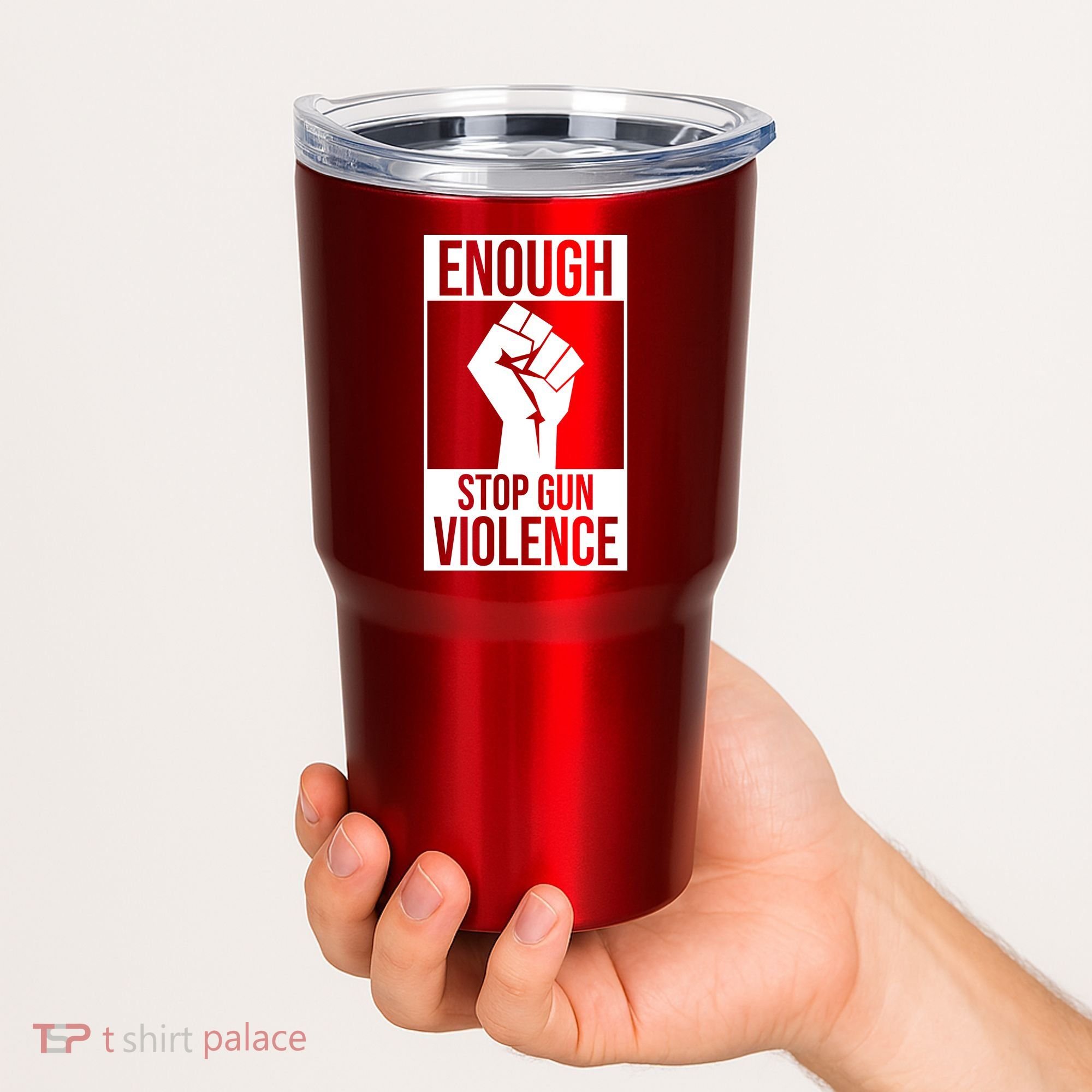 Enough Stop The Violence Fist Tumbler