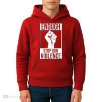 Enough Stop The Violence Fist Kids Hoodie thumb 4
