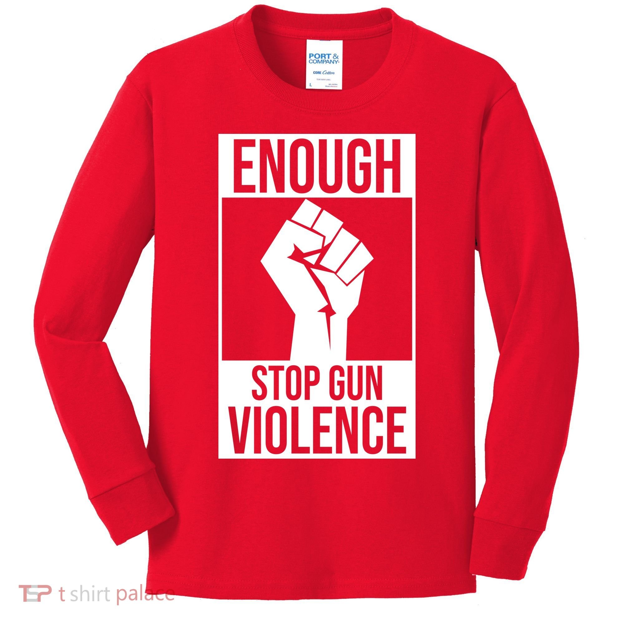 Enough Stop The Violence Fist Kids Long Sleeve Shirt