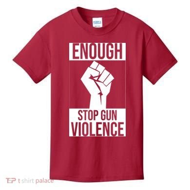 Enough Stop The Violence Fist Kids T-Shirt