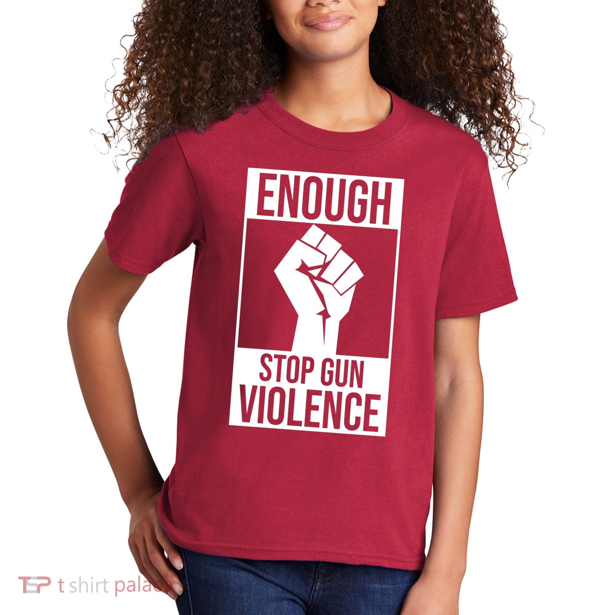 Enough Stop The Violence Fist Kids T-Shirt