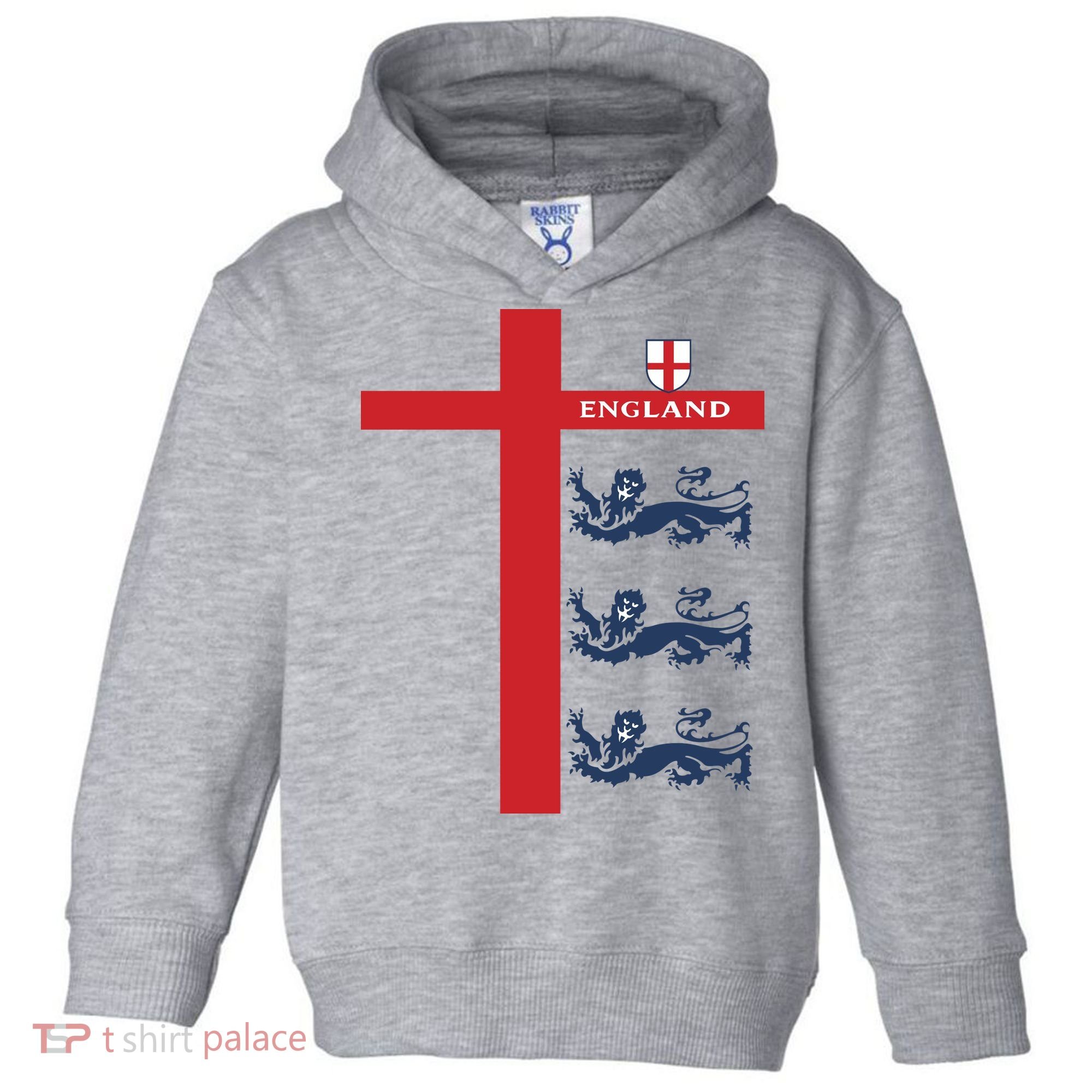 England Soccer Three Lions Flag Toddler Hoodie