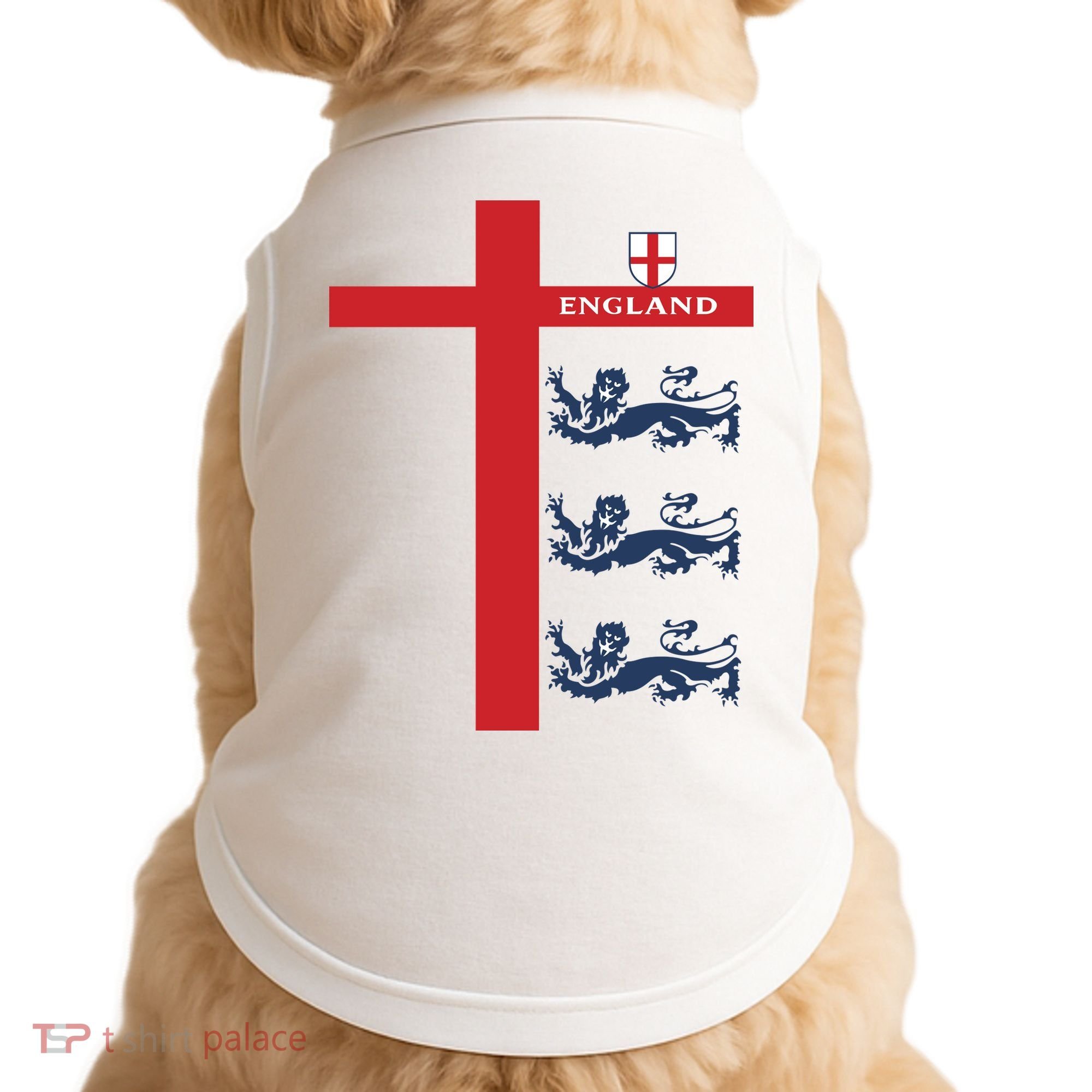 England Soccer Three Lions Flag Doggie Tank