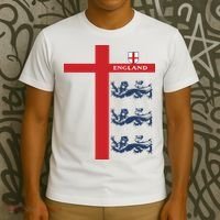 England Soccer Three Lions Flag T-Shirt thumb 3