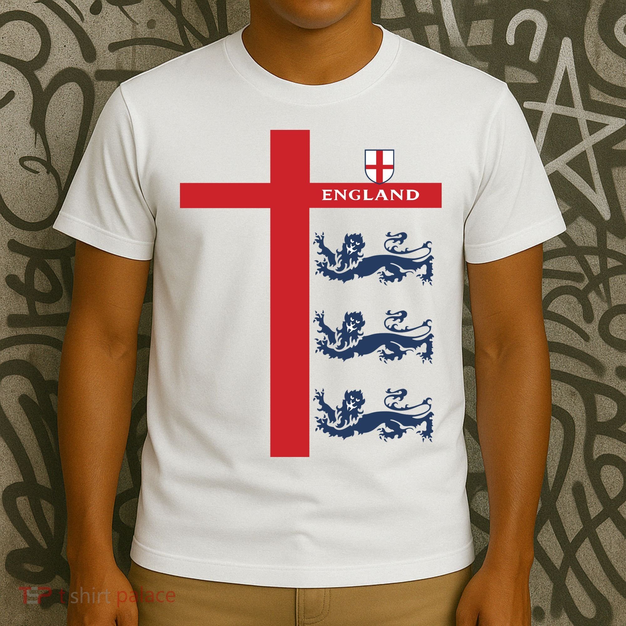 England Soccer Three Lions Flag T-Shirt