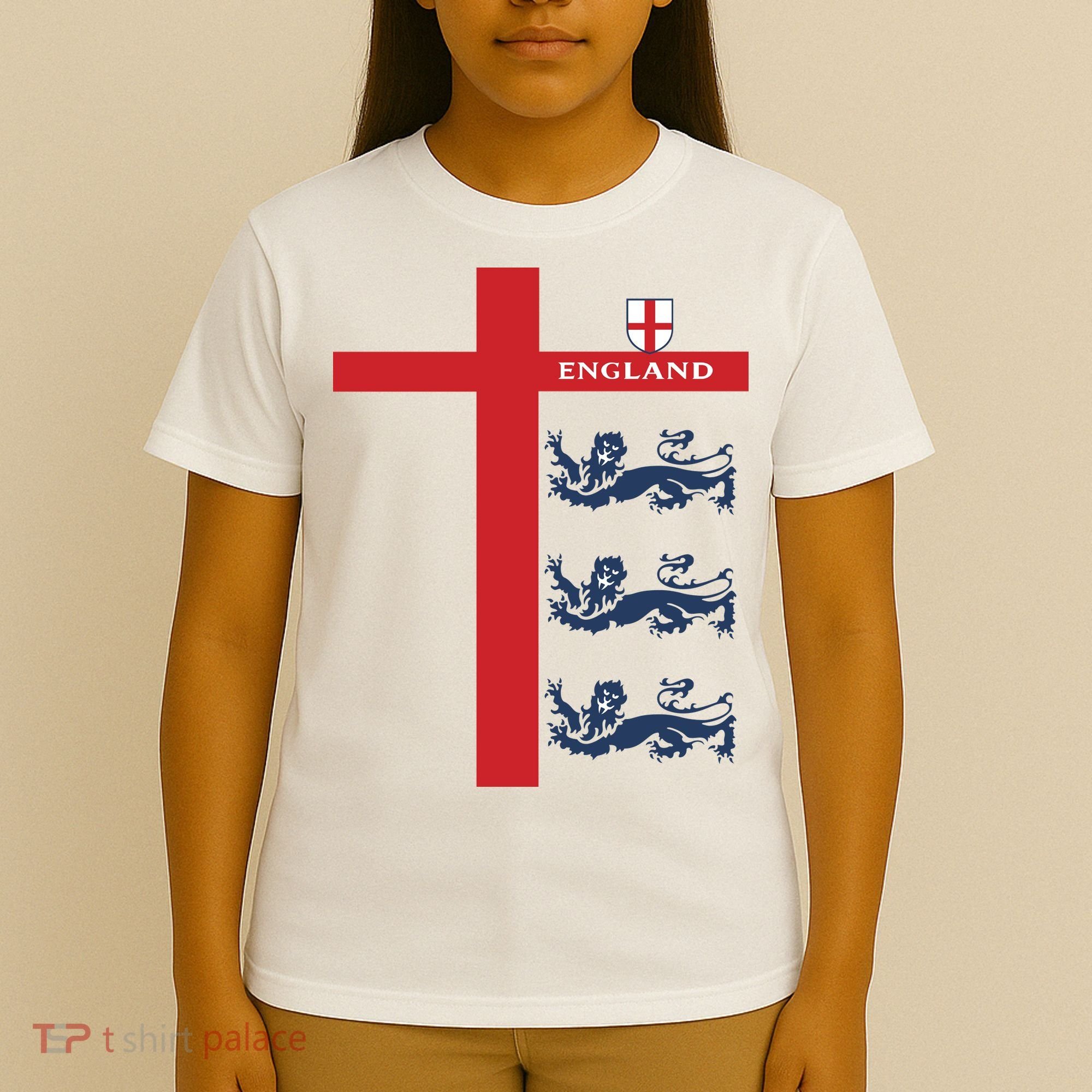 England Soccer Three Lions Flag T-Shirt