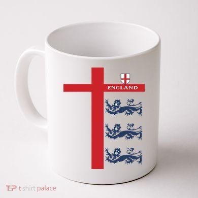 England Soccer Three Lions Flag Coffee Mug