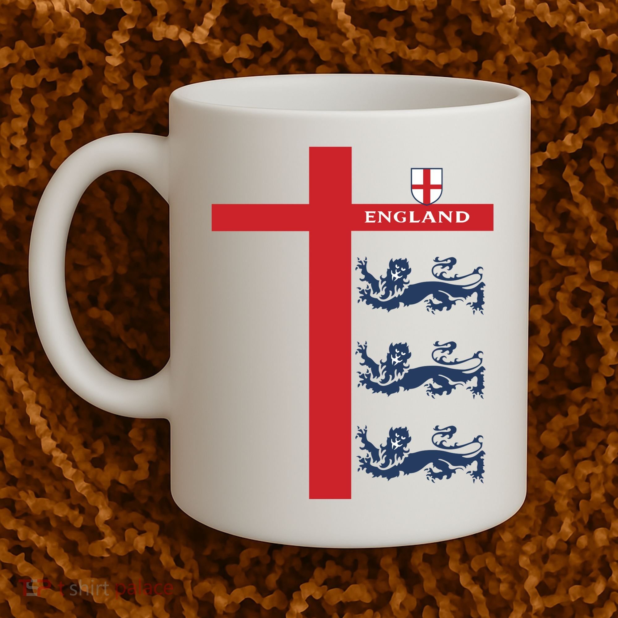 England Soccer Three Lions Flag Coffee Mug