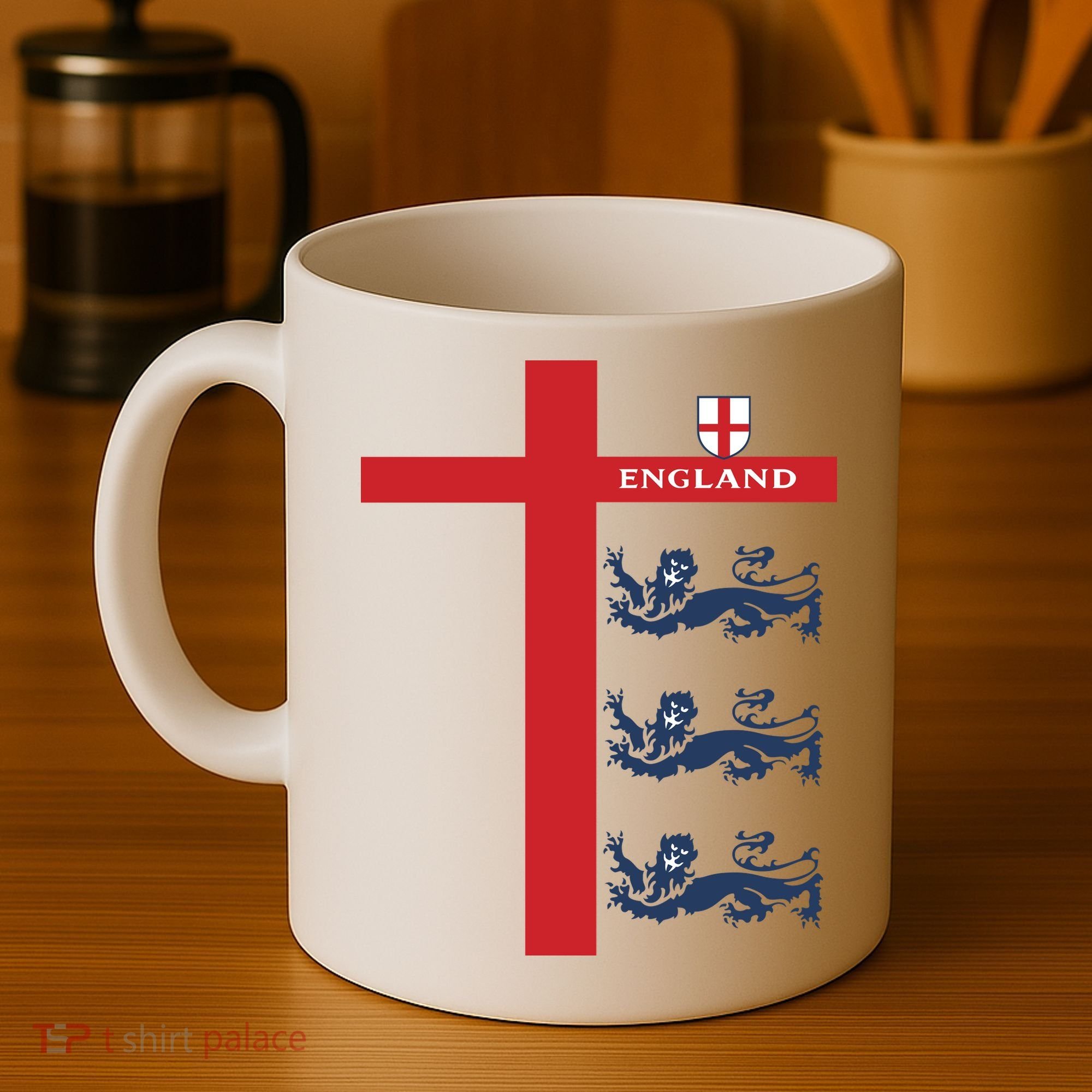 England Soccer Three Lions Flag Coffee Mug