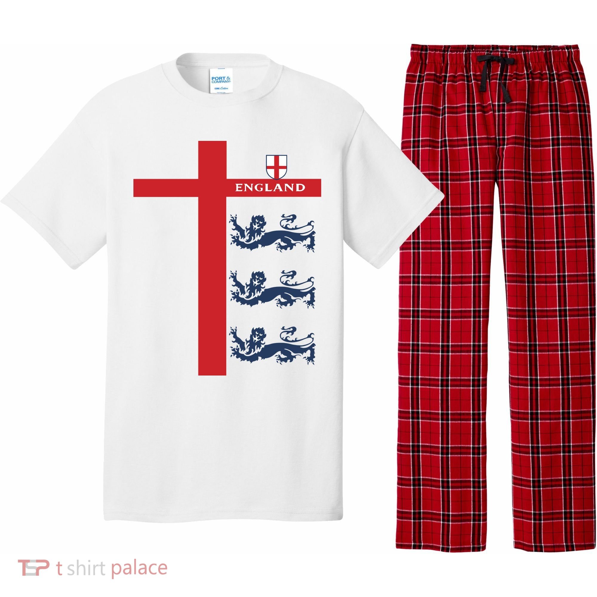 England Soccer Three Lions Flag Pajama Set